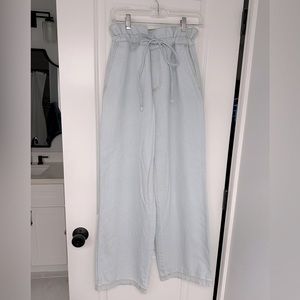 High Waisted - Paper Bag style top - Denim Pants
